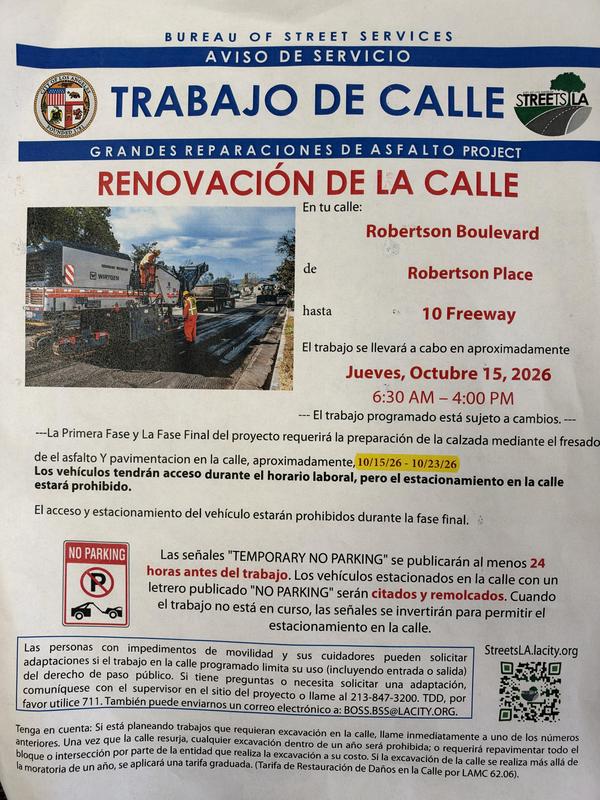 Street Work Spanish