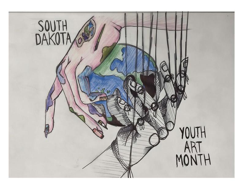 Congratulations to Chancey Kessler, who won the SD Youth Art Month flag design!