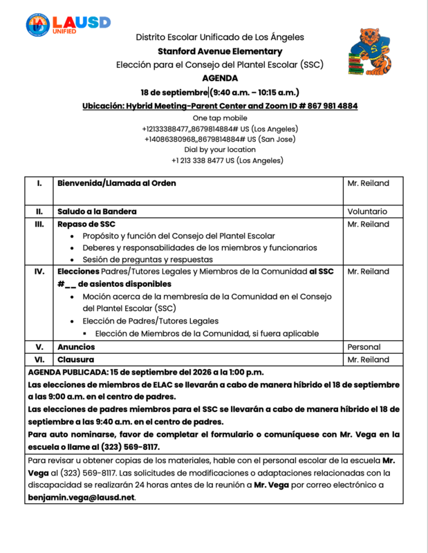 Agenda