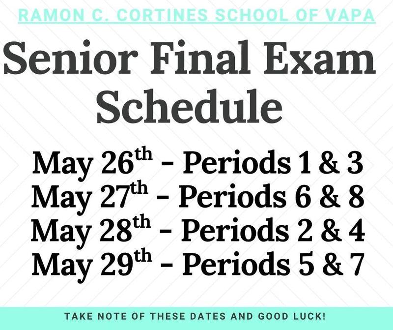 Senior Final Exam Schedule