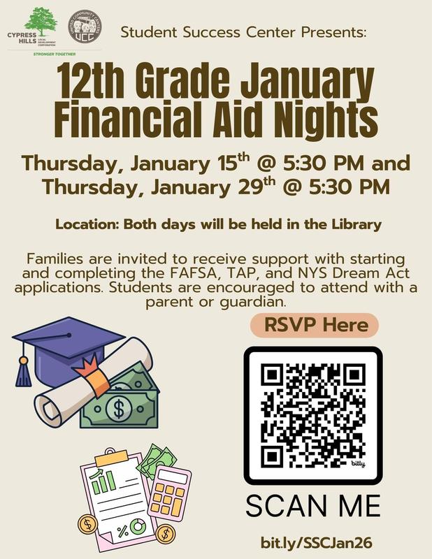 Financial Aid Nights January 15th and 29th at 5:30 pm