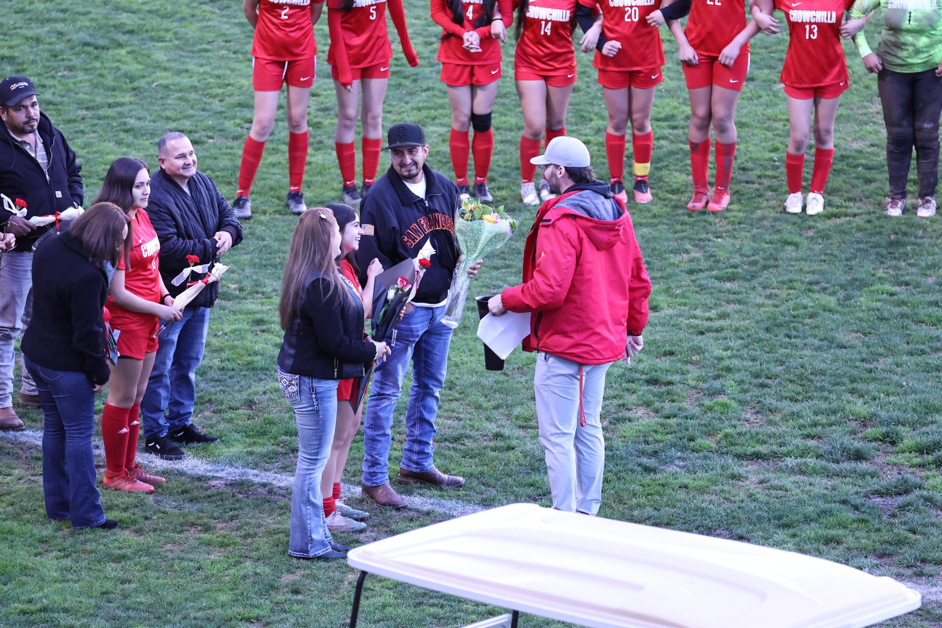 people enjoying senior night