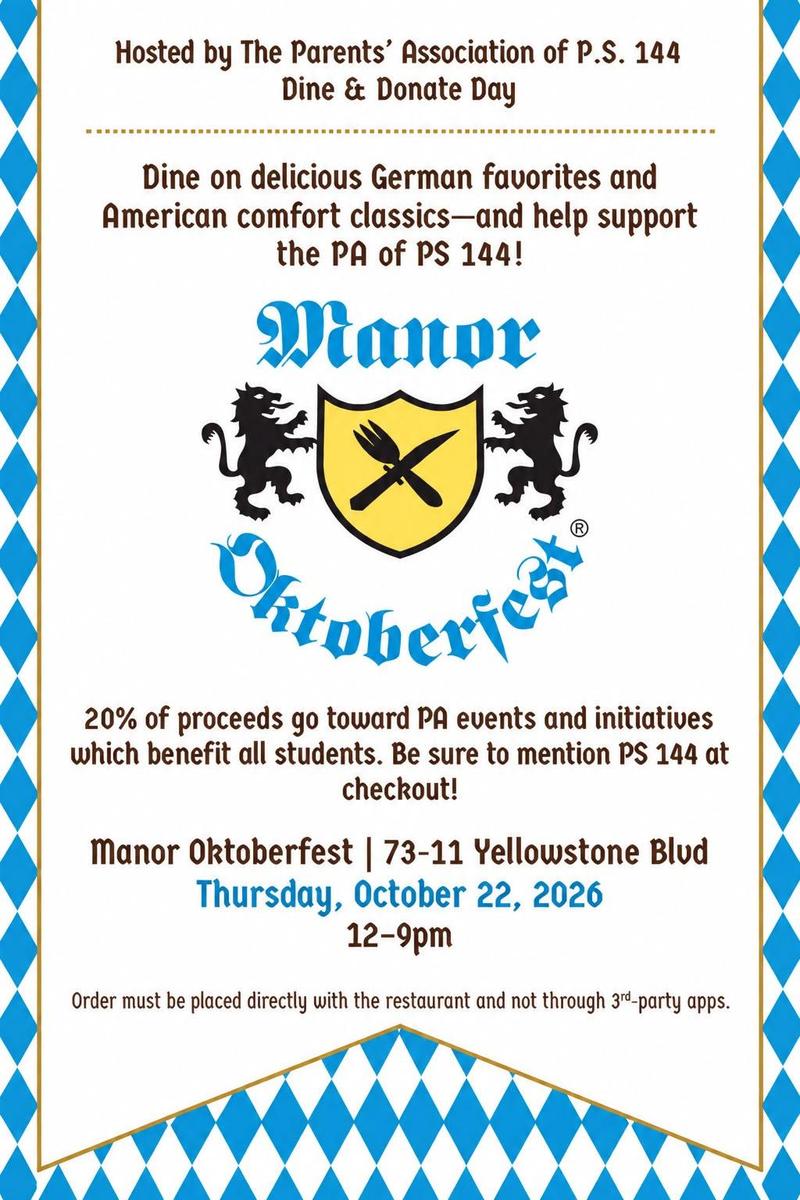 Dine & Donate Flyer