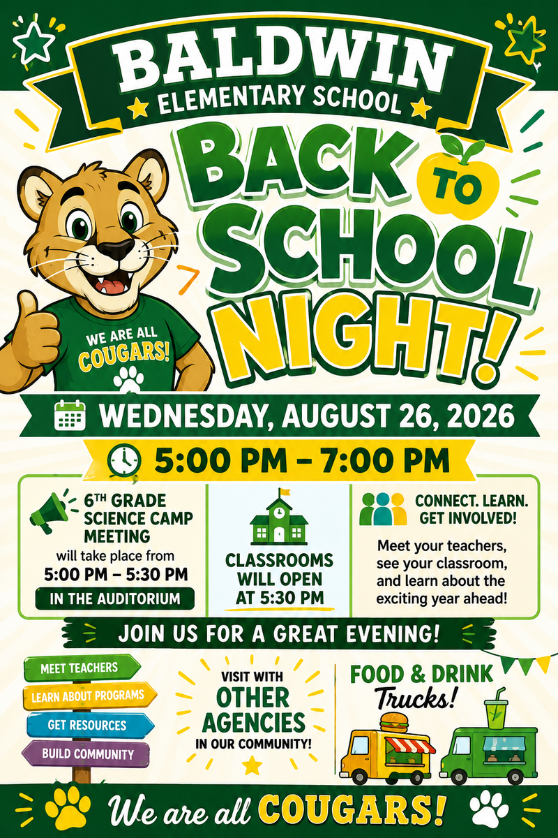 Baldwin Back to School Night Grades 1 - 8 Featured Photo