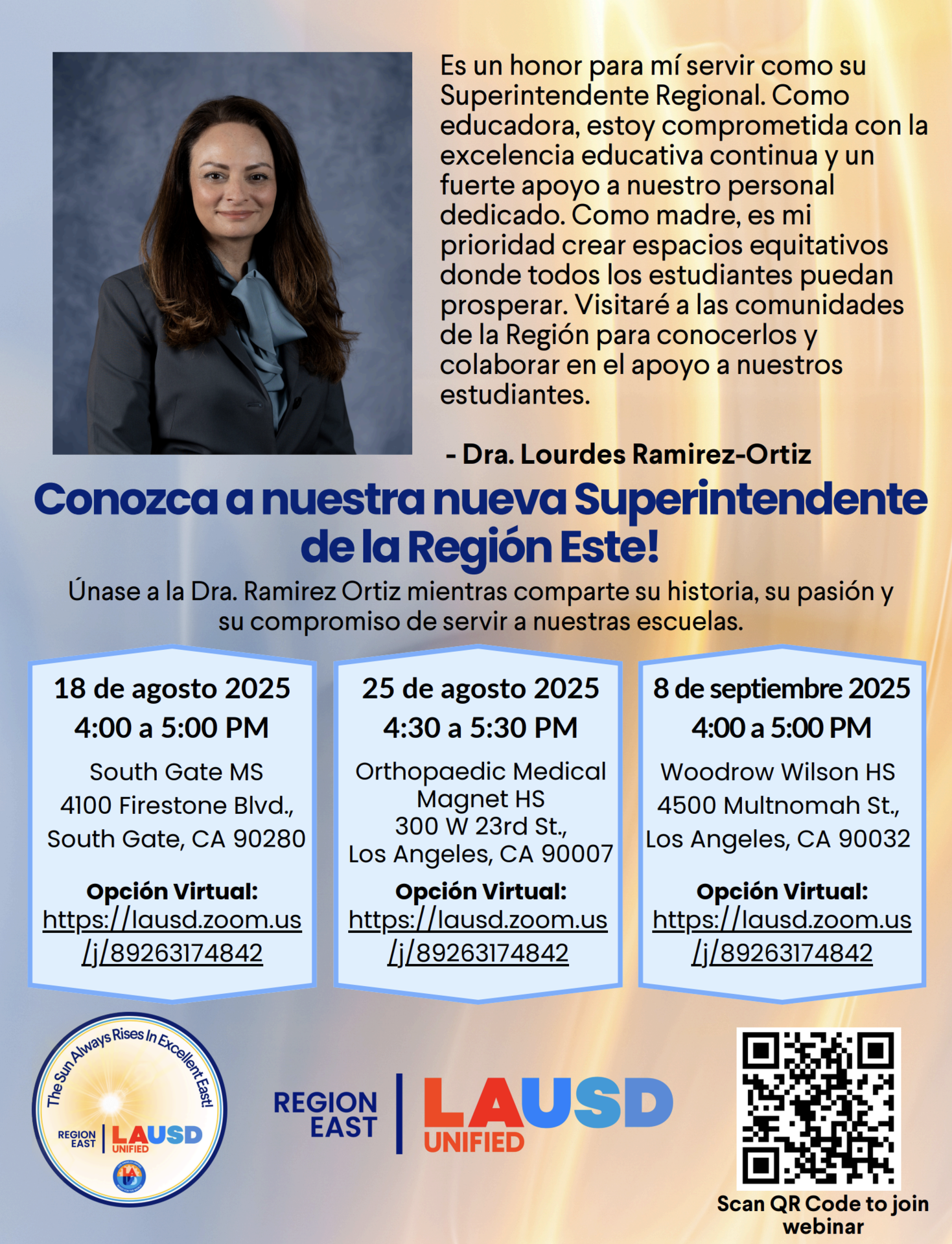 ConozcaanuestranuevaSuperintendente delaRegiónEste!