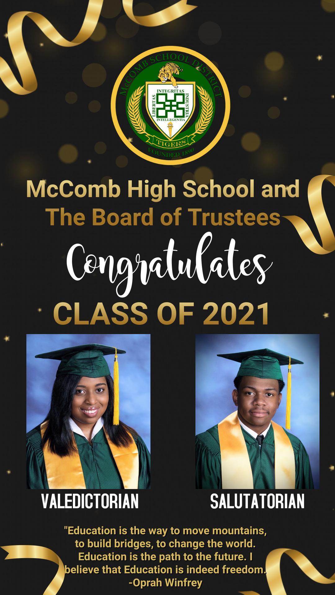 Mccomb High School Mccomb Graduation 2022