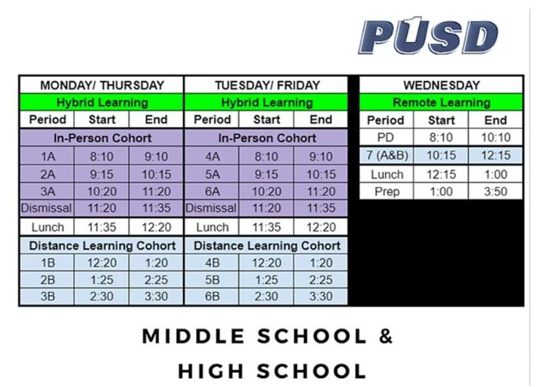 Hybrid School Schedule