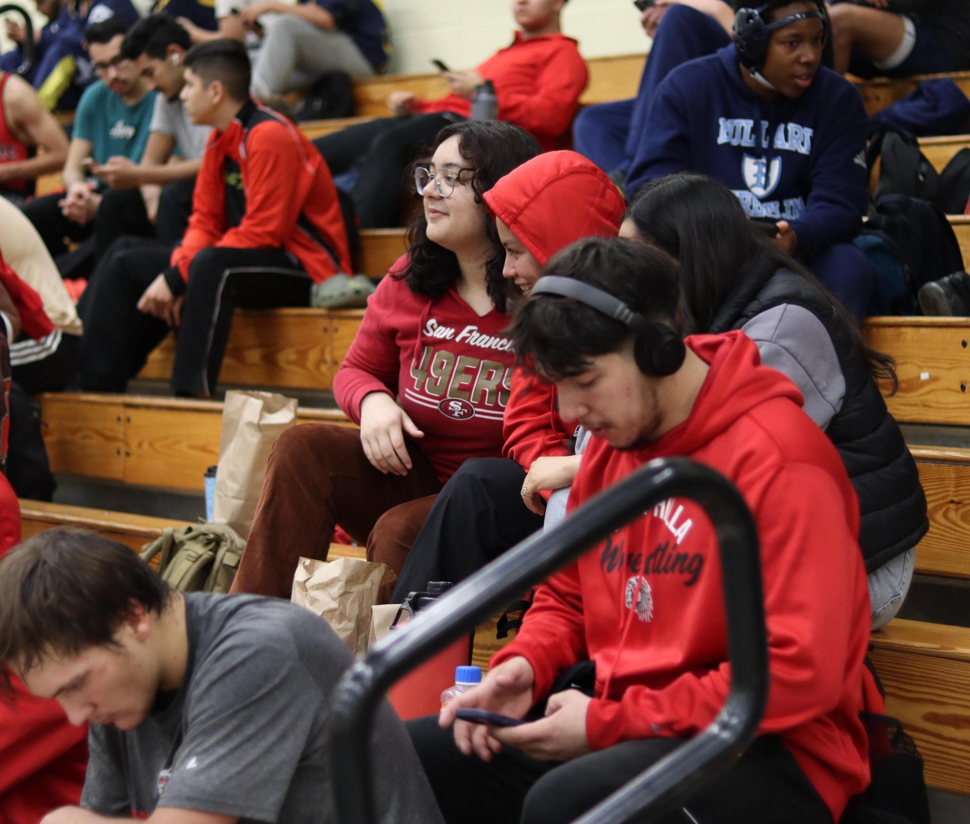 wrestlers in action at the Hawks invitational