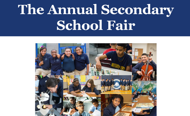 The Annual Secondary Schools Fair is set for September 30, 2025, from 5:30 - 7:30 pm