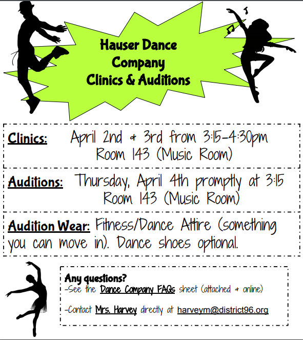 Hauser Dance Company Clinics and Auditions