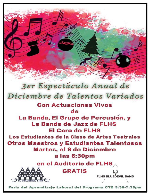 3rd Annual December Variety Show Flyer