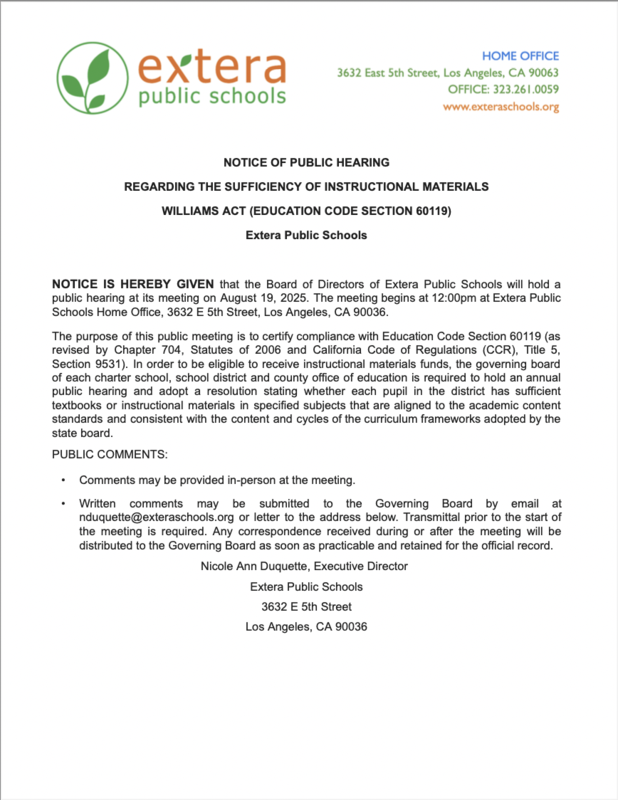 Notice of Public Hearing/ Aviso de Audiencia Publica Featured Photo