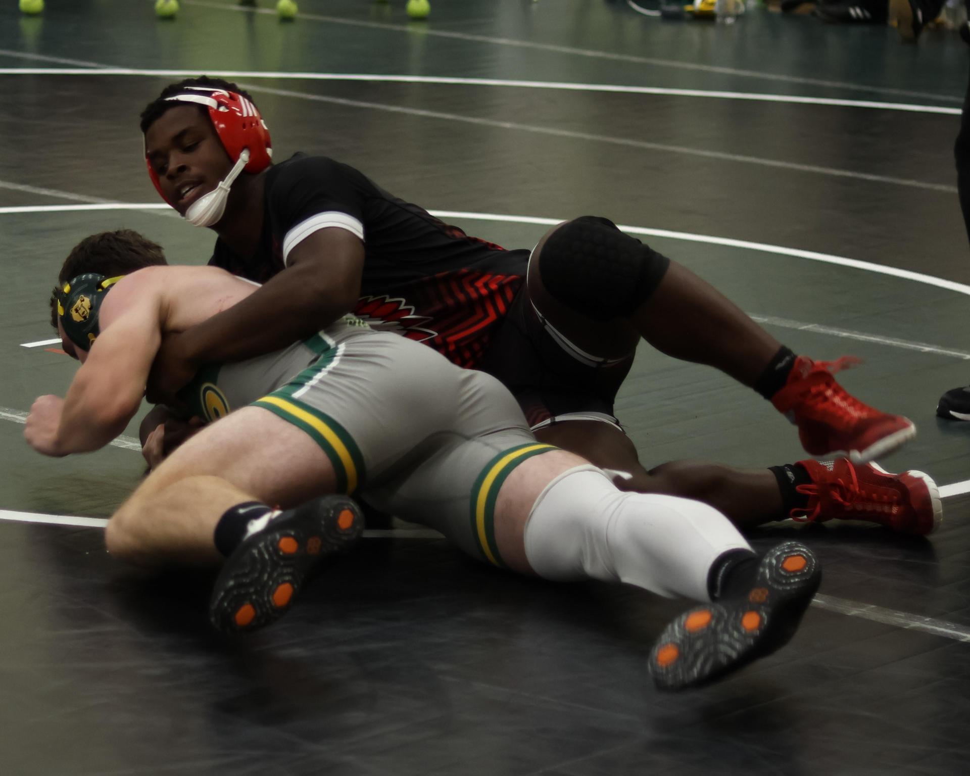 boys wrestling at liberty duals