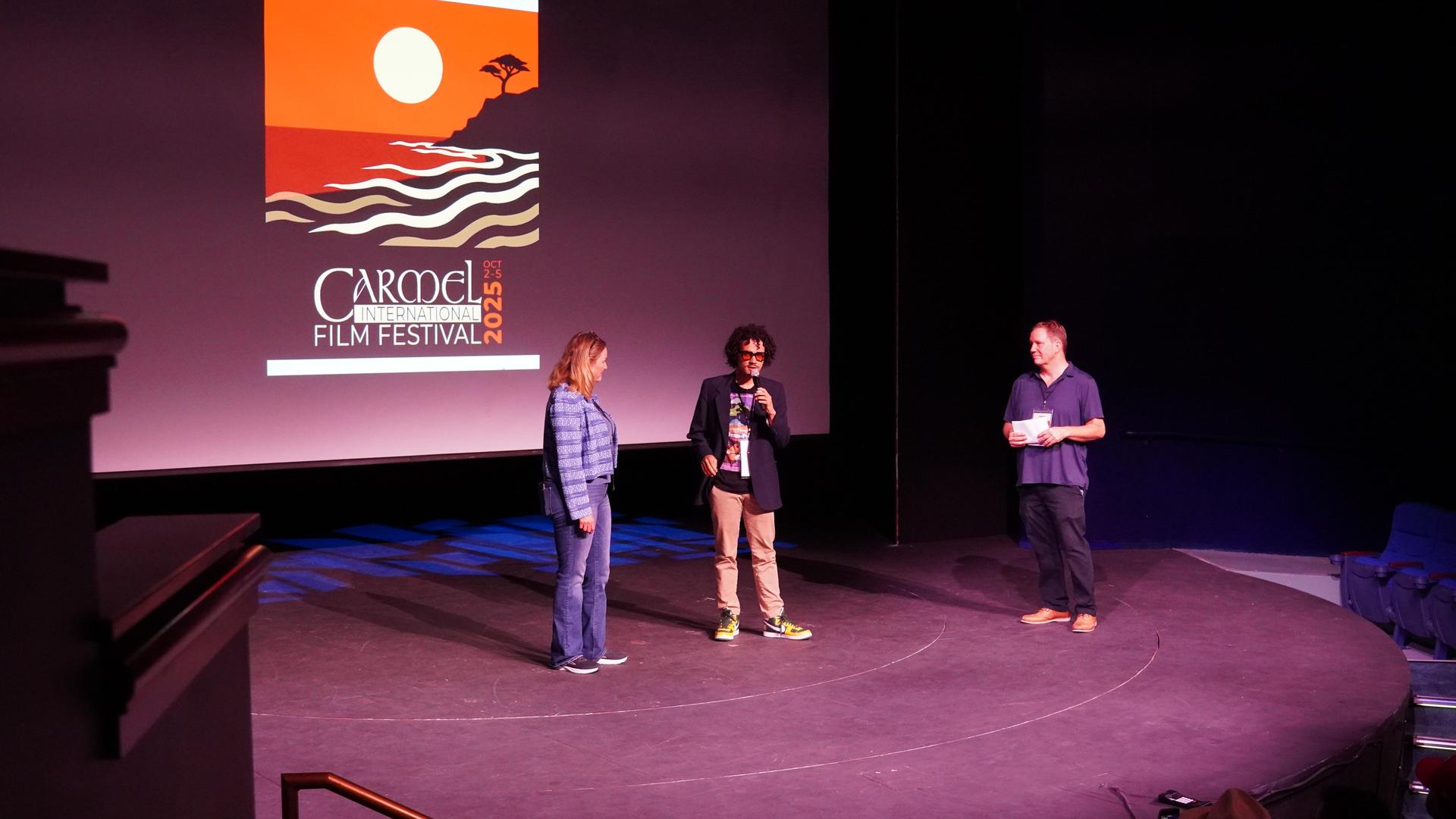 Solomon Sloan on stage at Carmel International Film Festival