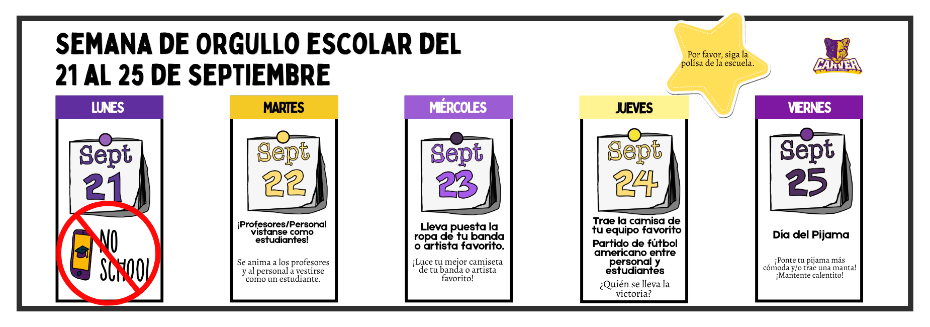 Spirit Week Spanish