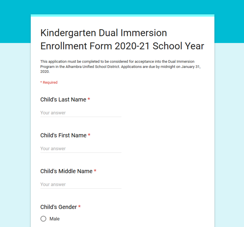 DI Kinder Registration Opens December 1, 2019 - January 31, 2020 Featured Photo