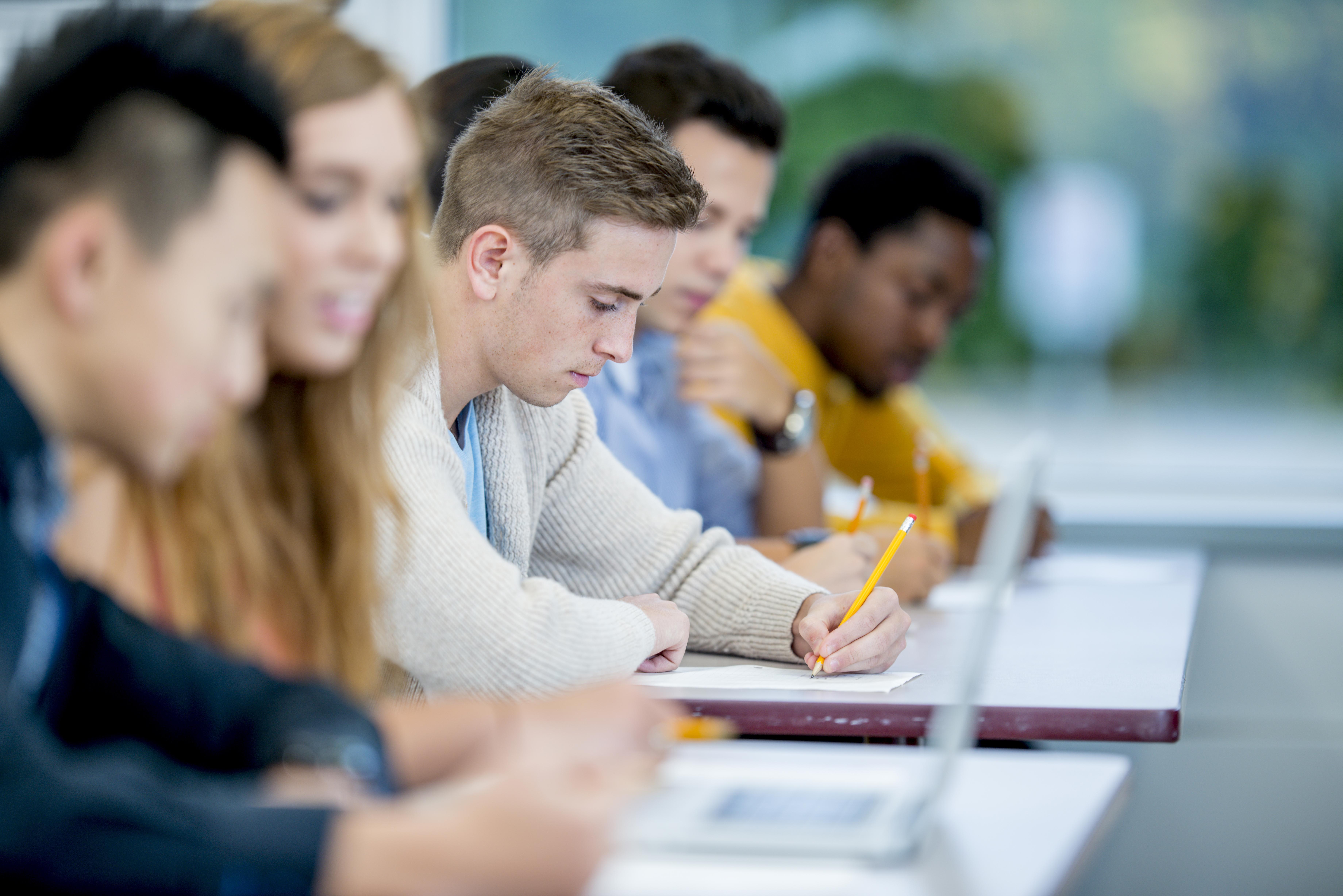 image of students at desk