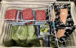 frozen food in freezer