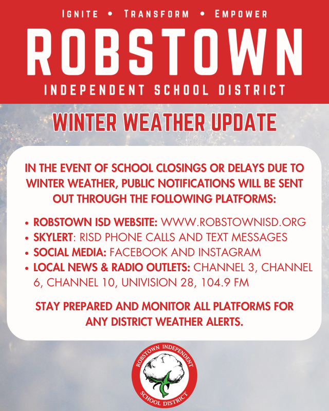 Winter Weather Alert: Robstown ISD Monitoring Conditions