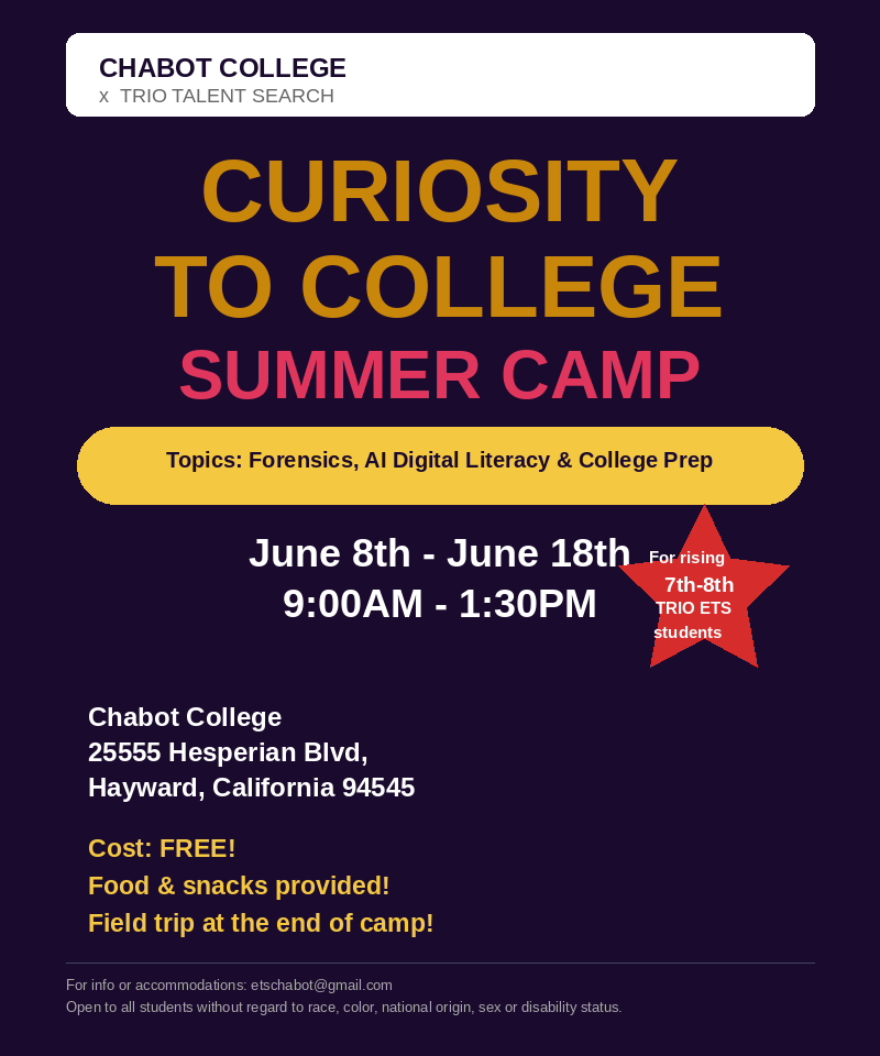 Science Poster for Camp
