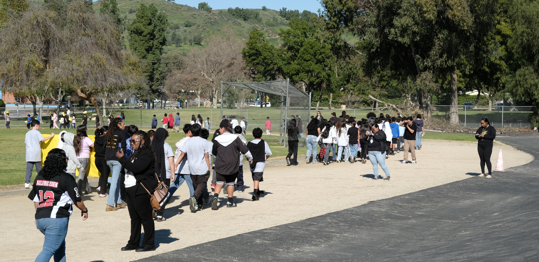 Marshall Middle School students, staff, and community marching together today to honor Dr. King&rsquo;s legacy of unity and service.