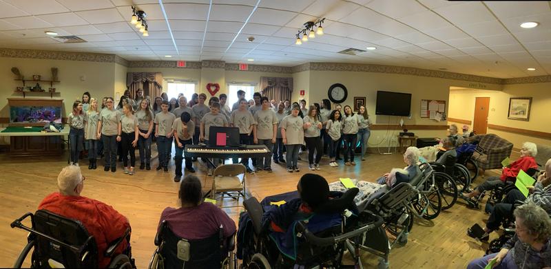 Lakeside Junior High Choir Brings Valentine’s Day to Nursing Home Residents Featured Photo