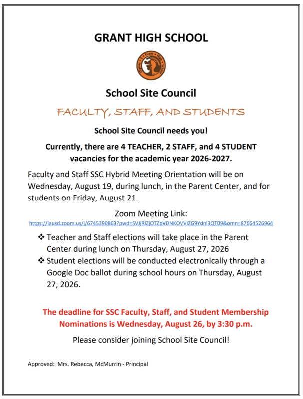 SSC Faculty/Staff and Student Hybrid Meeting Orientation - August 19 and 21, 2026 Featured Photo