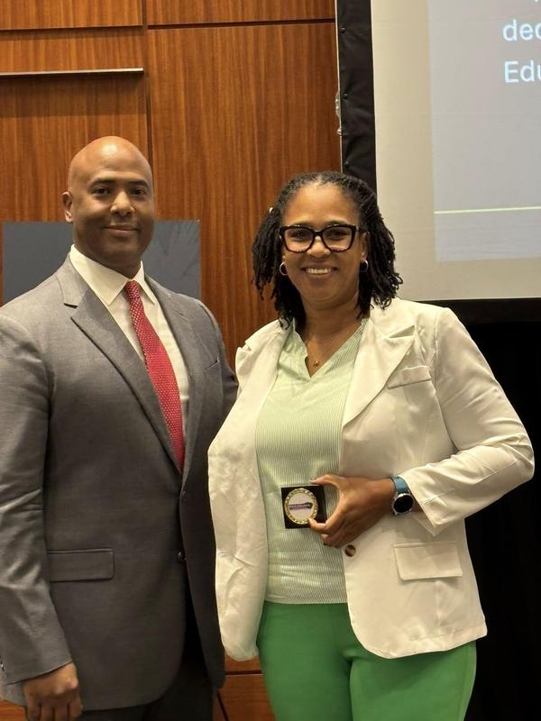 Sophia Francis (10 years) with State Director Mike King