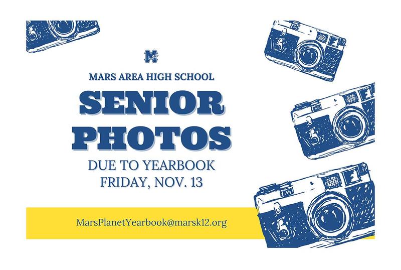 Mars Area High School Yearbook Senior Photo Deadline