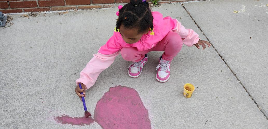 Sidewalk chalk fun.