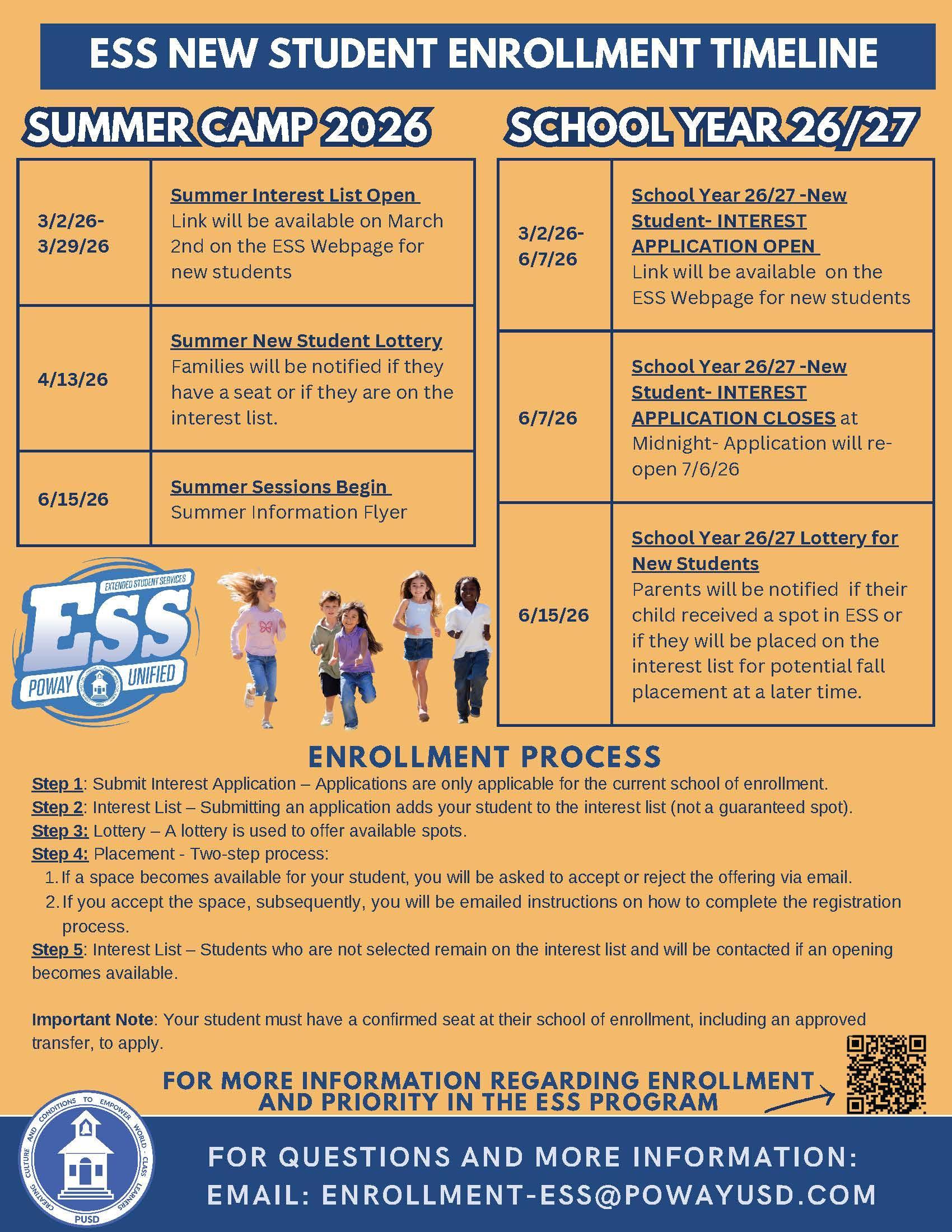 Enrollment information 26-27 – Extended Student Services (ESS) – VALLEY ...