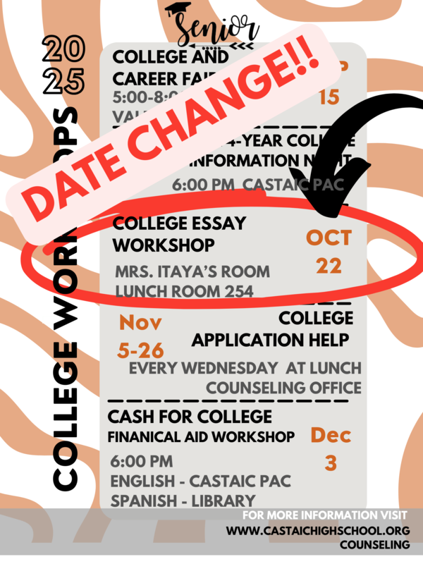 Date change 2025 fall workshop dates