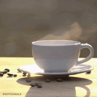 Animated Coffee cup showing steam Graphic image file