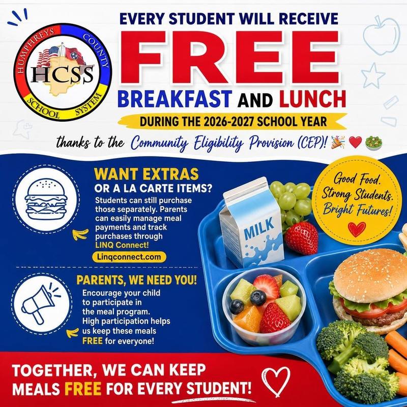 Free Breakfast & Lunch 2026-2027