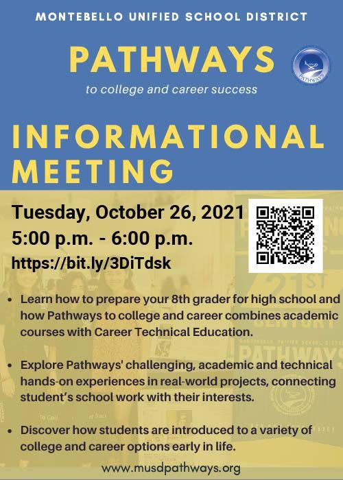 Pathways Flyer for meeting October 26 2021