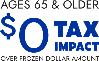 ages 65 & Older $0 Tax Impact Over Frozen Dollar Amount