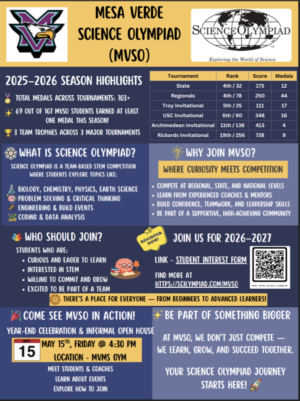 Science Olympiad Flyer