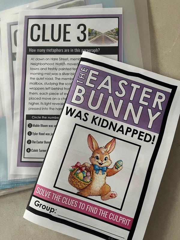 Mrs. Amaya's English II class working on an Easter Bunny assignment.