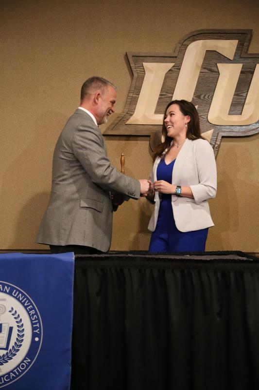 sarah denning recieving award