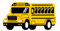 A yellow school bus with large windows and a simple design.