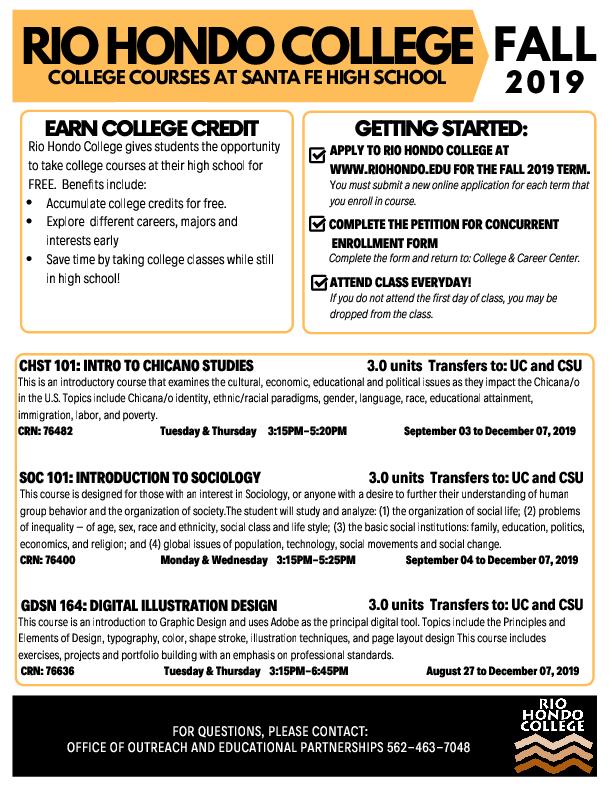 Rio Hondo Dual Courses College & Career Center Home Santa Fe High