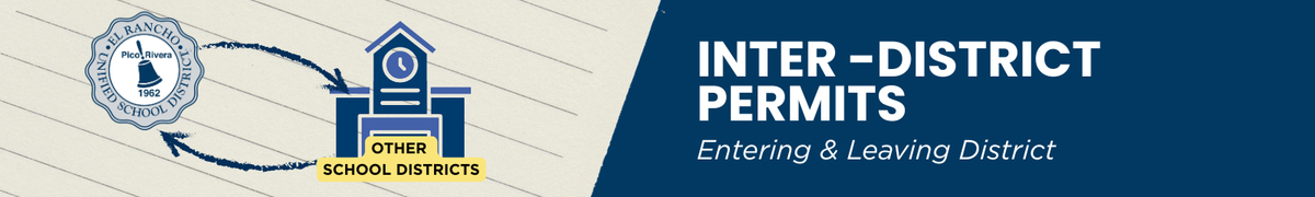Inter-District Permits banner illustrating student transfers between ERUSD and other school districts.