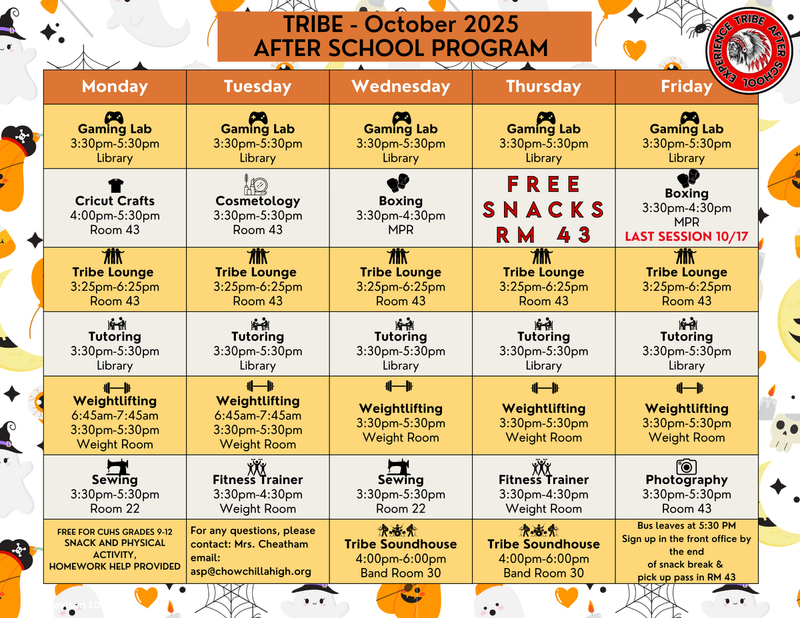 ASP October Schedule