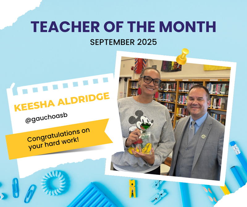 Teacher of the Month Sep 2025