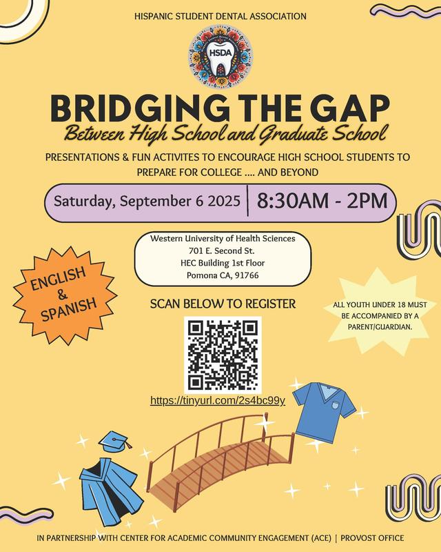 Bridging the Gap_WesternU HSDA_English  flyer image for web