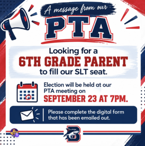 6th grade parent for SLT Announcement