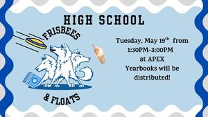 pack of wolves with frisbee, camera and rootbeer float