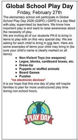 Global Play Day - Friday February 27th
