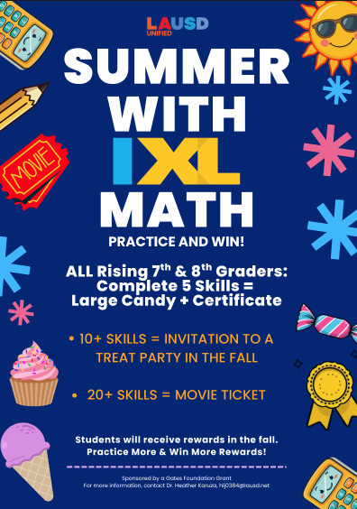IXL Flyer for Summer Math Challenges