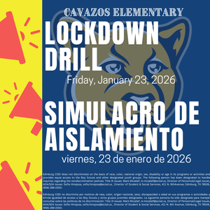 Practice Lockdown Drill Jan. 23rd